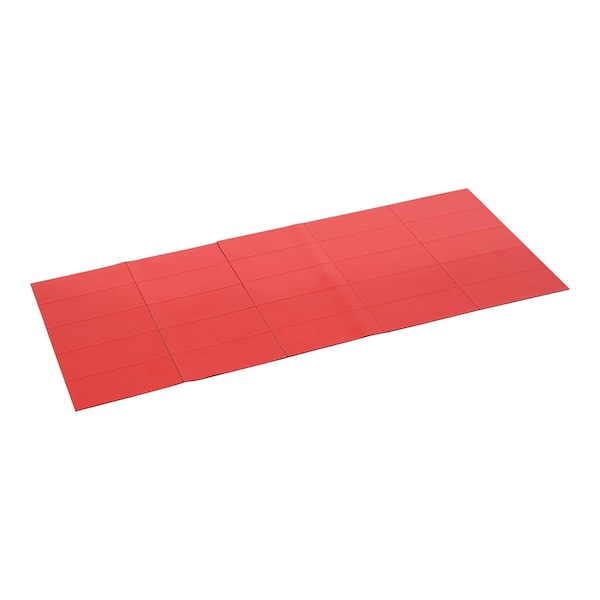 Magnetic Tape Strips, 7/8"x2", Red, PK25